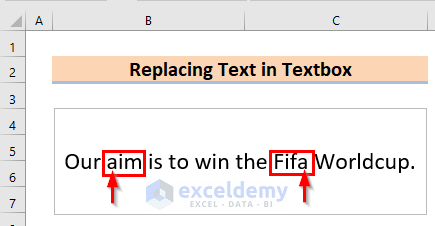 Resultado final a VBA Cambiar texto de cuadro de texto en Excel