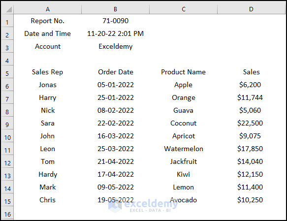 what is metadata in excel