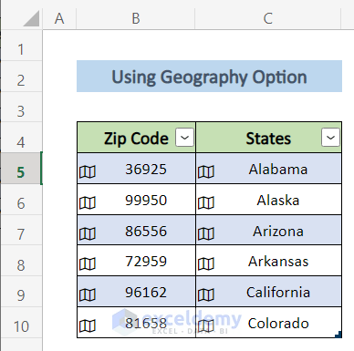 Zip Code Ezample How to Convert Zip Codes to States Using Excel Formulas (5 Methods)