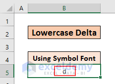 How to Insert Lowercase Delta Symbol