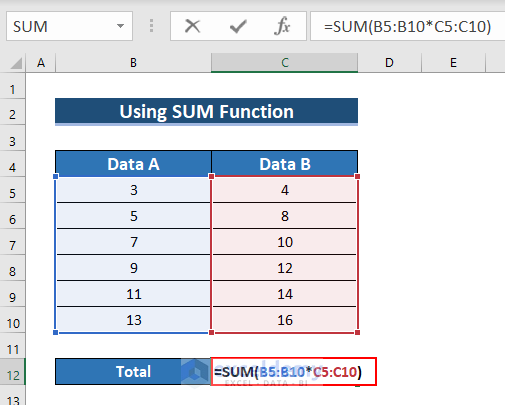 Using SUM Function for Excel Vector Formula