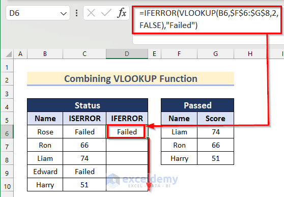 Combine Excel VLOOKUP Function with IFERROR Function to Ignore Error