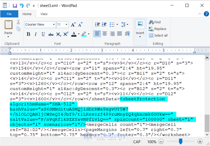Removing Protection from Sheet to Decrypt Excel File without Password