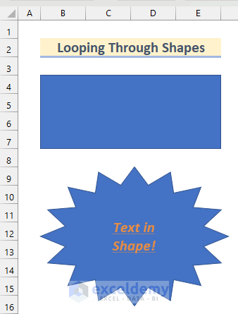 Loop Through Shapes to Perform Drawing in Excel Using VBA