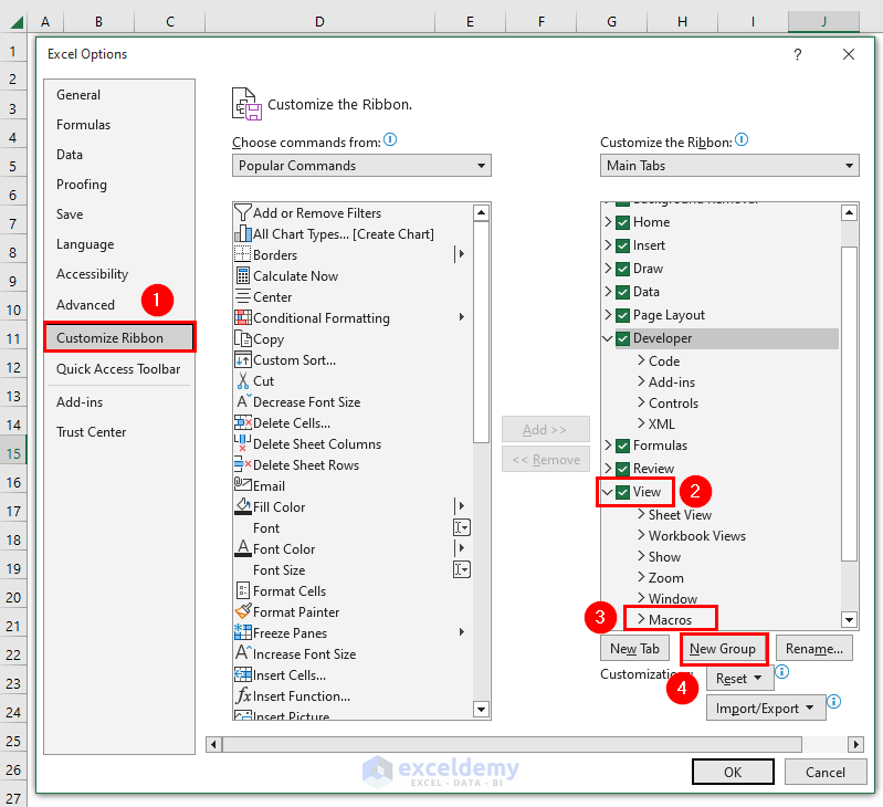 Inserting Customized Ribbon to Create Notifications or Reminders in Excel