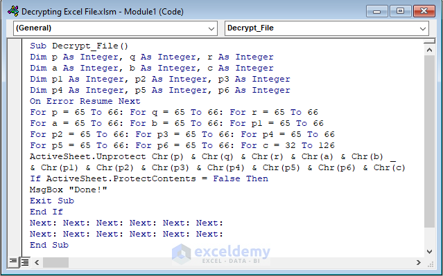 How to Decrypt Excel File Without Password (2 Easy Ways)