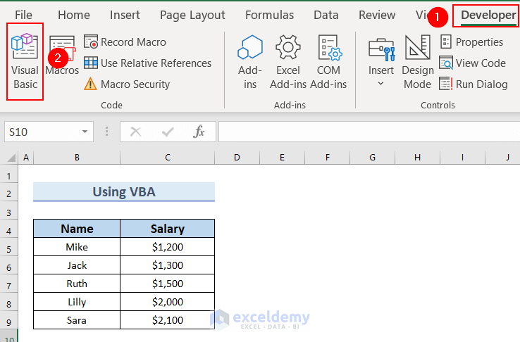 Use VBA to Navigate Between Sheets in Excel 