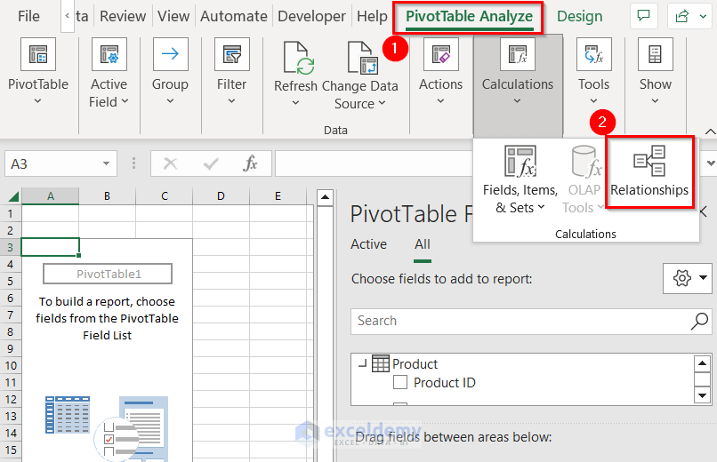 Use PivotTable Relationships to Join Tables in Excel