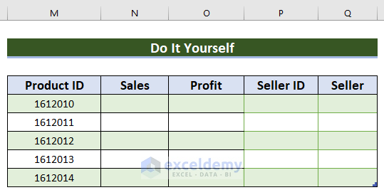 Practice Section to Join Tables in Excel