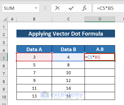 Applying Vector Dot Formula