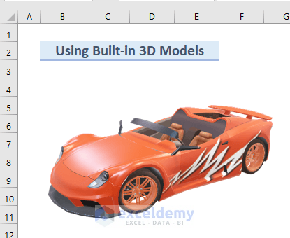 Using Built in 3D for 3D Animation in Excel