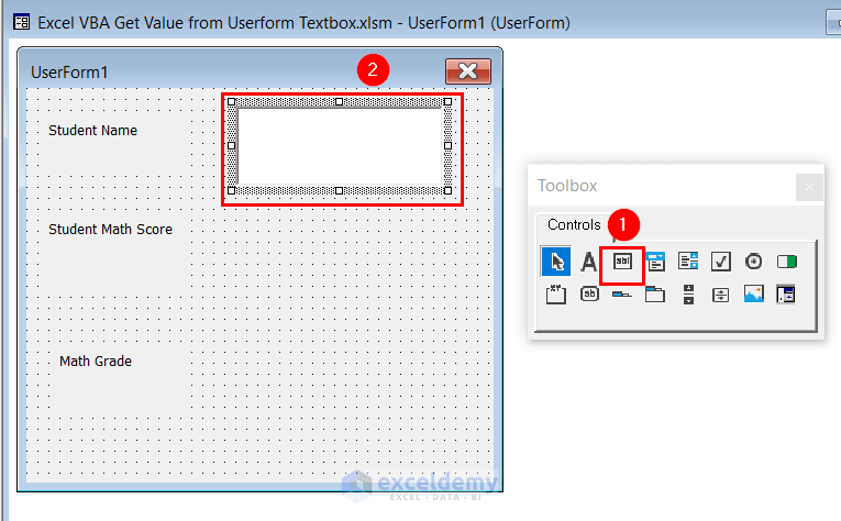 Adding Textbox for Excel VBA Get Value from Userform Textbox