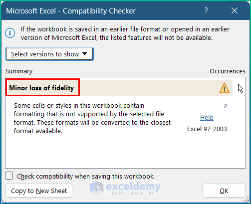 Fix Compatibility Issues in Excel