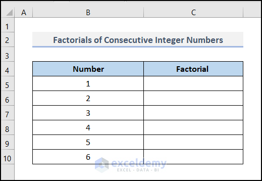 How to Do Factorials in Excel 