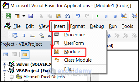 Microsoft Visual Basics for Application will appear