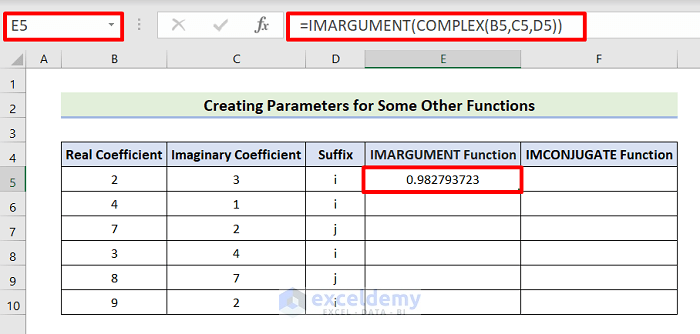 Utilize COMPLEX Function to Create Parameters for Some Other Functions