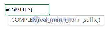 Excel COMPLEX Function