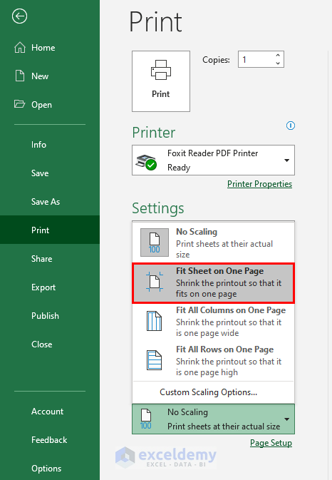 Fixing Excel Scaling Issues