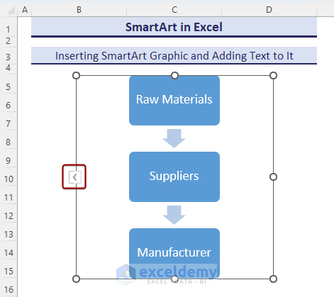 Select the arrow to get Text Pane