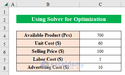 Solver Examples Optimization Sample