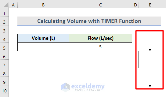 Calculate Volume with TIMER Function in Excel