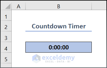 Create a Basic Interface for the Countdown Timer
