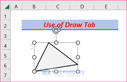 Use Draw Tab to Draw Pictures in Excel