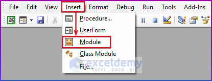 Creating New Module to Write VBA Code to Encode Data in Excel