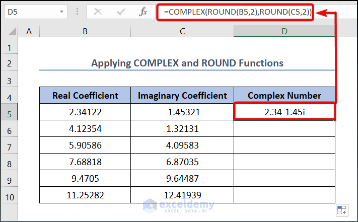 How to Format Complex Numbers in Excel (4 Easy Methods)