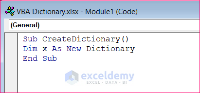 Create a VBA Dictionary to Use VBA Dictionary in Excel