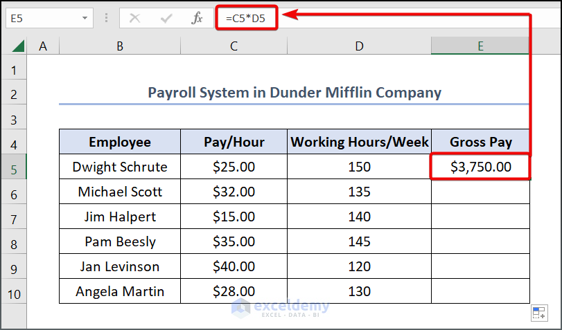 How to Make a Payroll System with Payslip in Microsoft Excel 