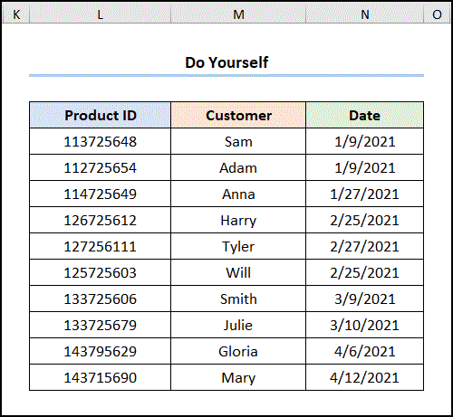 Practice Section for outer join in excel