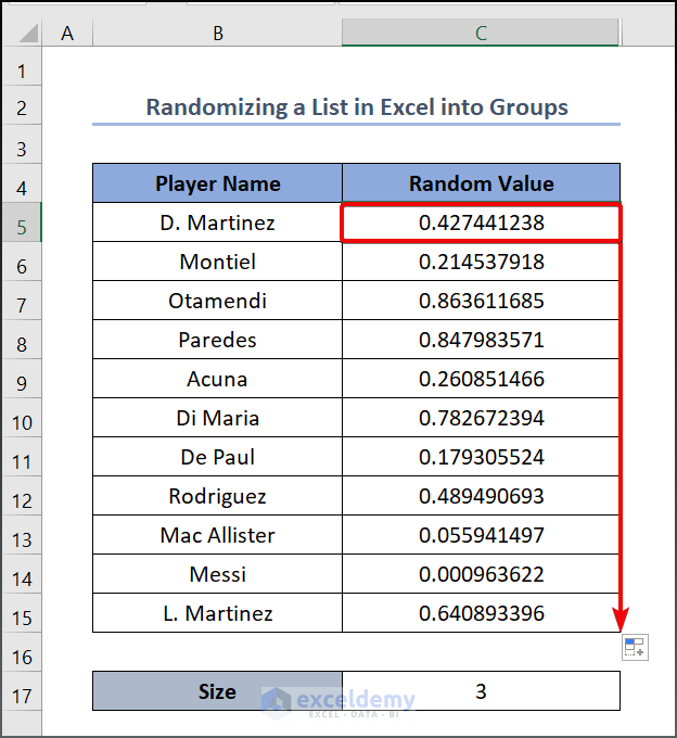 randomize list of names in excel How to Randomize a List into Groups in Excel