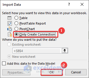 Import Data Window