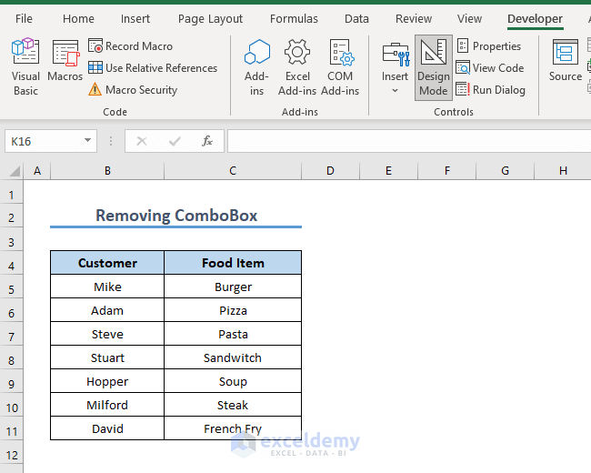 Remove VBA Combobox and Clear Items