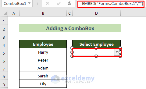 ComboBox in Excel