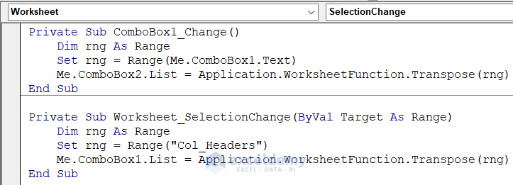 Use ActiveX Controls for Populating ComboBox from Dynamic Range
