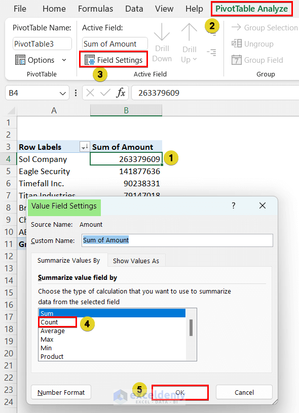 Use of Count Operation: Find How Many Times Each Client Placed an Order