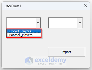 Applying a VBA code of Cascading Combo Boxes in Excel VBA Userform