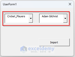 Applying a VBA code of Cascading Combo Boxes in Excel VBA Userform