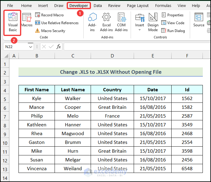 Using VBA Macro to convert old Excel files to a new format