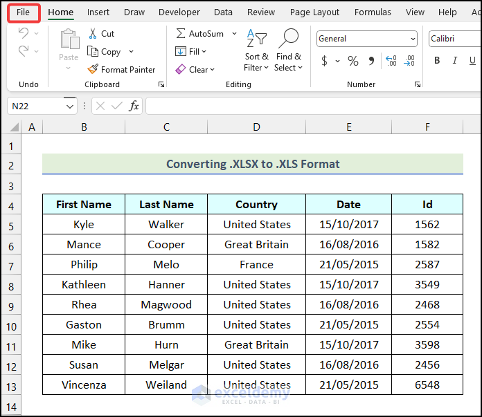 How to Convert .XLSX to .XLS in Excel