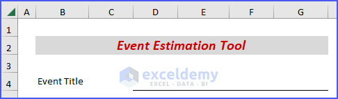 Create slot for event title in event estimation tool