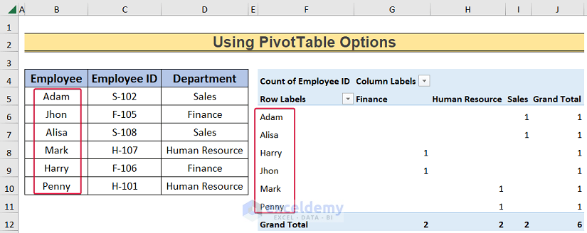 using pivot options to clear pivot cache in excel