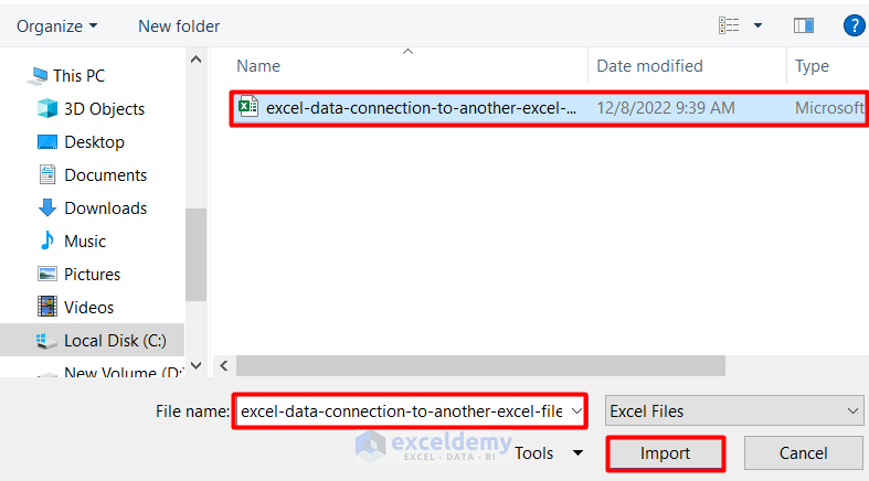Applying Power Query to Create Excel Data Connection to Another Excel File