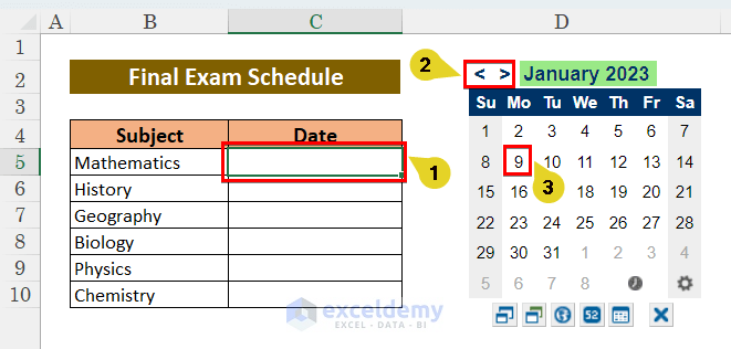 Adding Schedule Dates with Date Picker