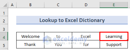 excel dictionary lookup