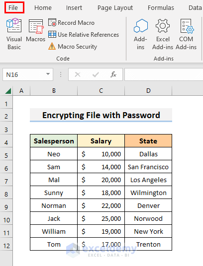 How to Encrypt Excel File with Password