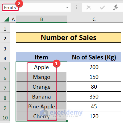 naming data range to find all data connections in excel