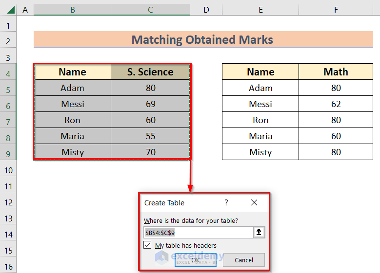 Concert Table to Use Fuzzy LOOKUP Algorithm in Excel